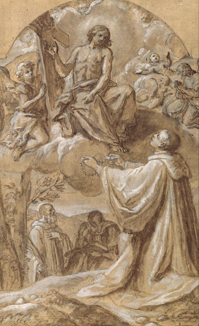 Christ Appears to Blessed Michael of Camaldoli by Marco Benefial
